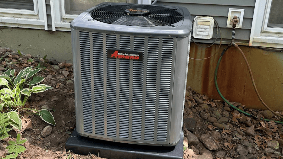 A single outdoor AC unit. J and J  will be happy to get your AC up and running again. Call (269) 965-1627 to schedule service.